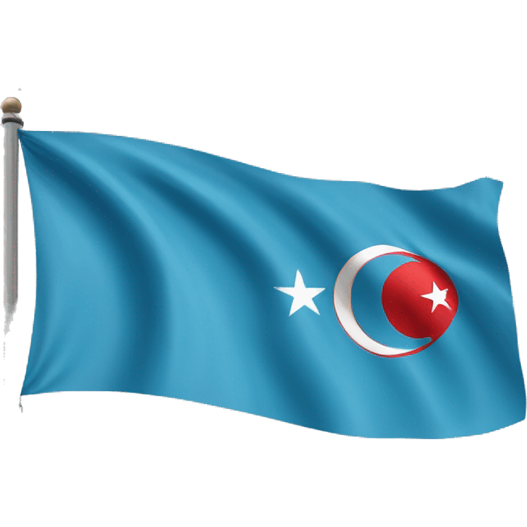 Turkish flag but blue  emoji