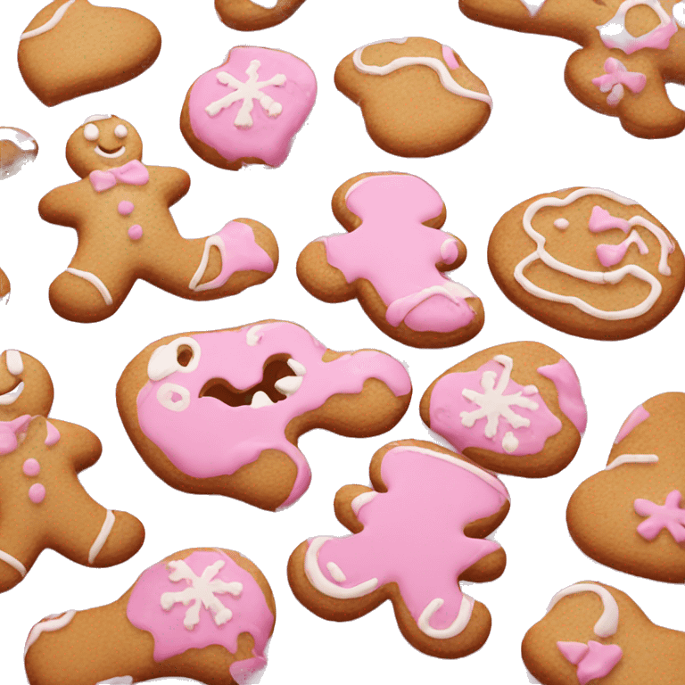 Pink gingerbread cookies  emoji