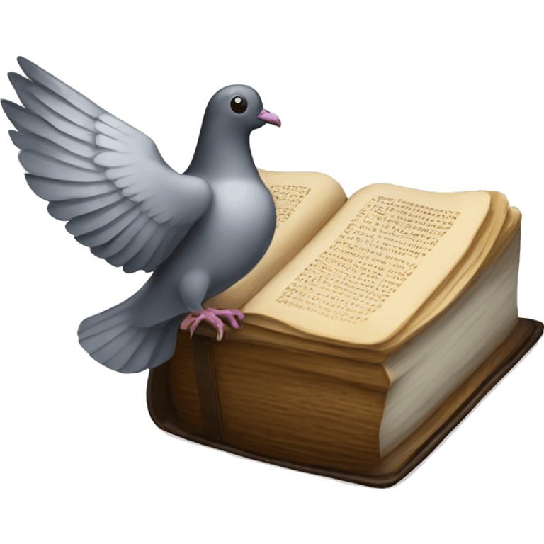 bible and pigeon emoji