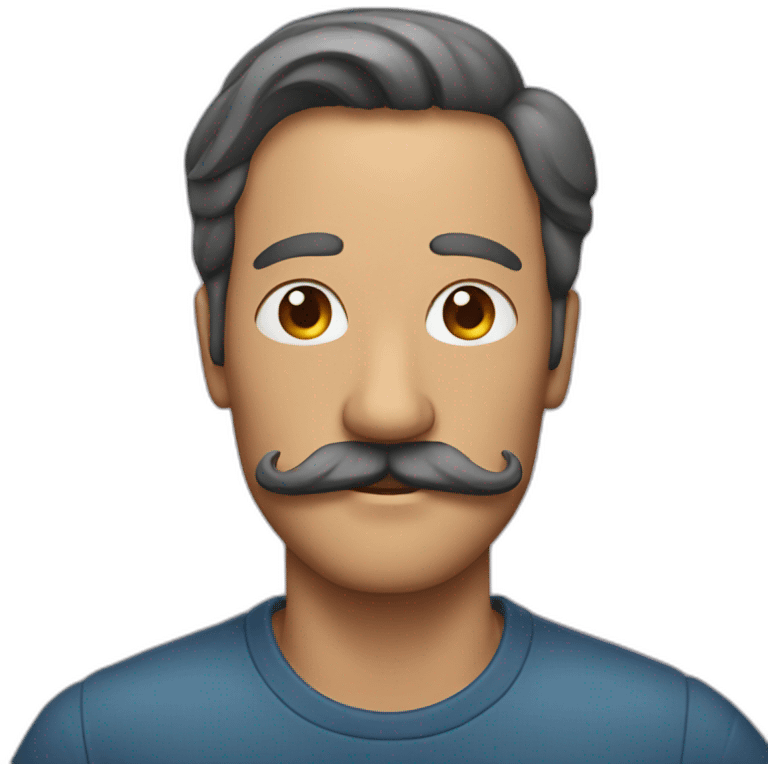 man with big moustache emoji