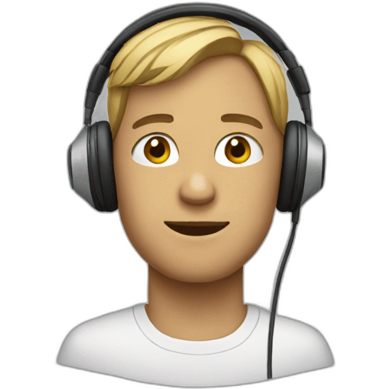 person with headphones emoji