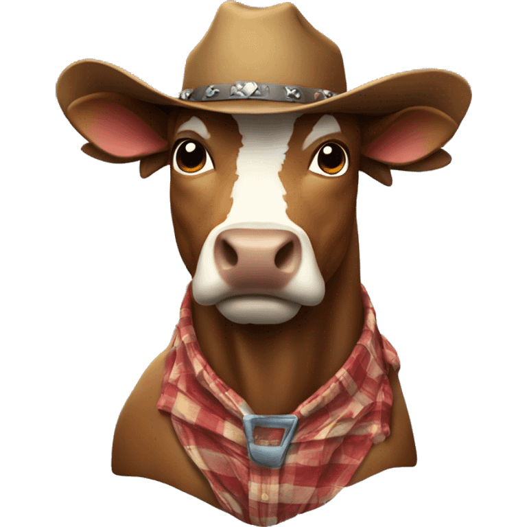 Bull wearing Cowboy hat emoji