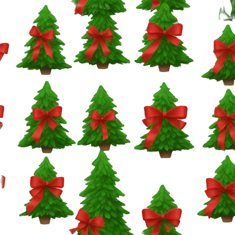 Christmas tree with red bows  emoji