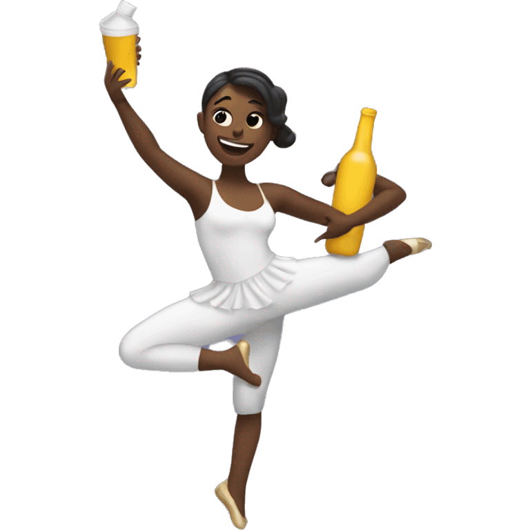 Dancer holding a bottle emoji