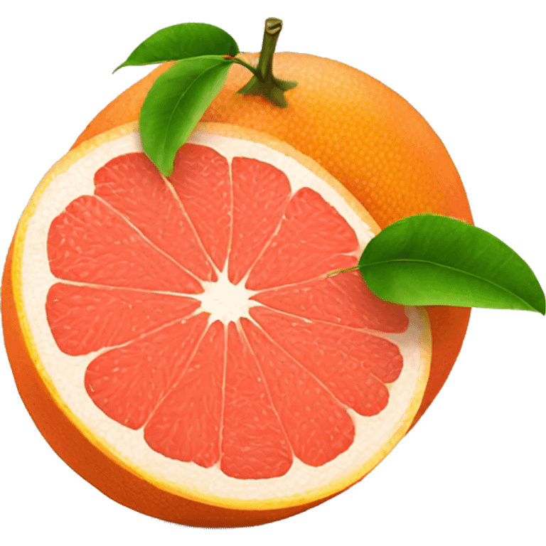 Two Grapefruit with leaves emoji