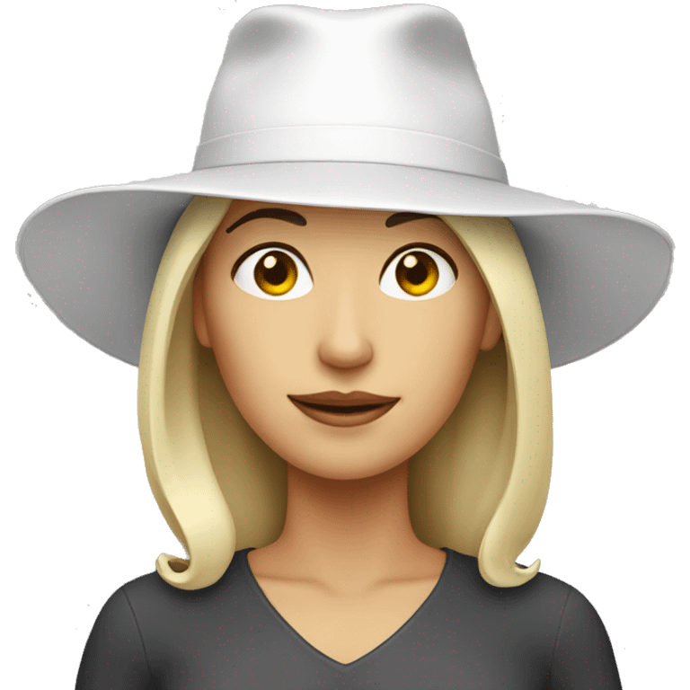 white-hat-woman emoji