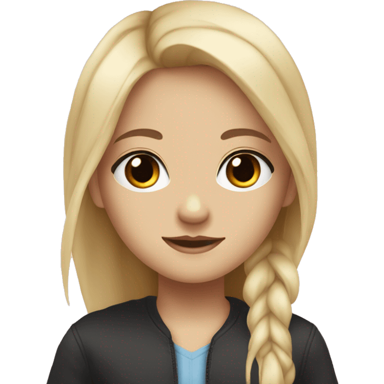 blonde girl blue eyes and black hair brown eyes boy cute love emoji