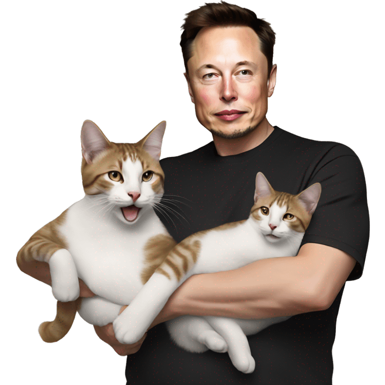 elon musk with a cat emoji