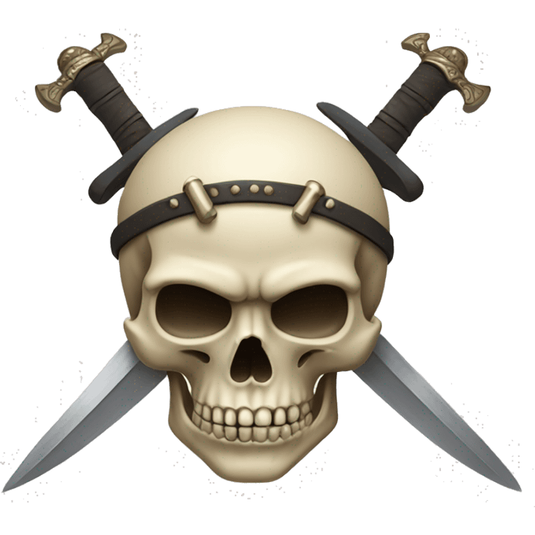 Skull with 2 sword  emoji