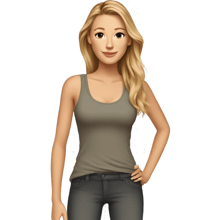 blake lively cartoon wearing tank top emoji