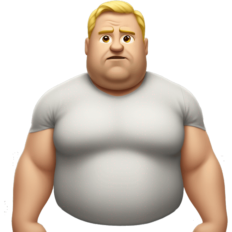 Really fat man with muscles emoji