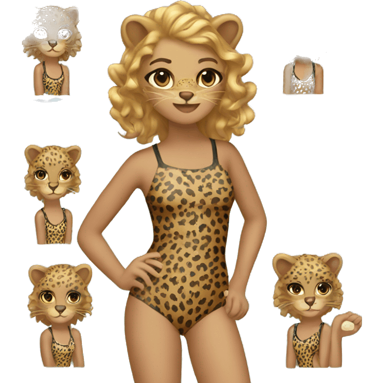 leopard swimsuit  emoji