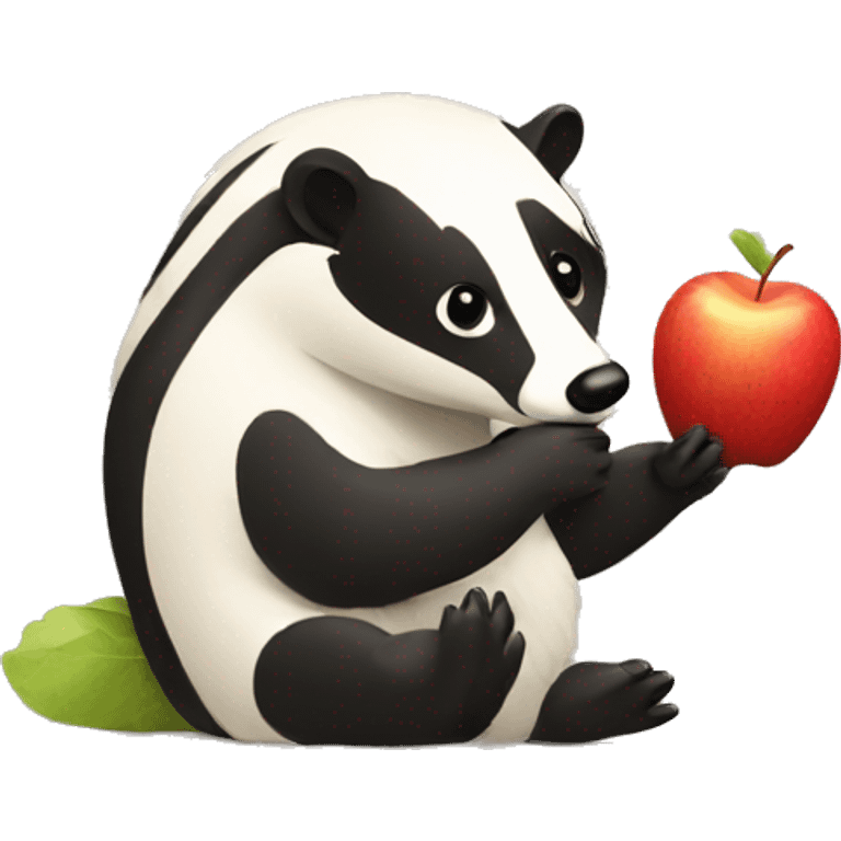 badger with apples emoji