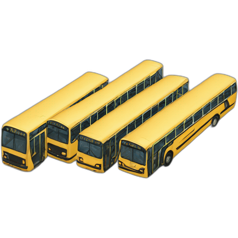 3 buses on roof emoji