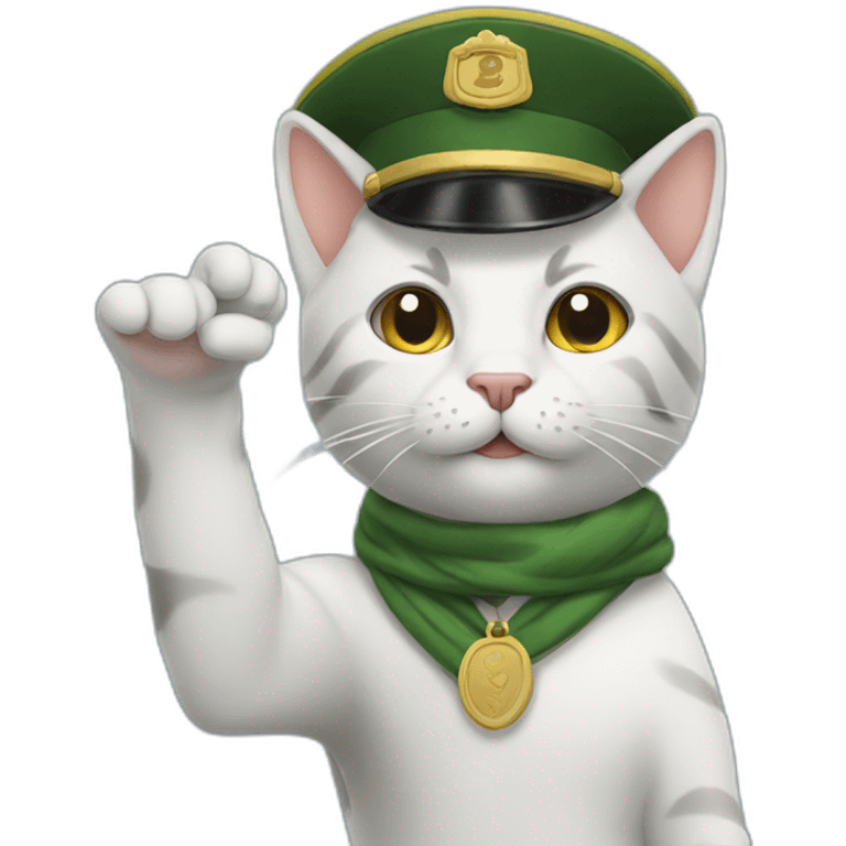 Cat saluting  emoji