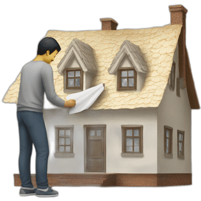 human drawing a house emoji