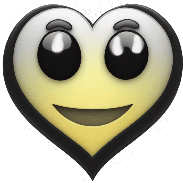 a smiley face of hugging people and a smiley face of a black heart emoji