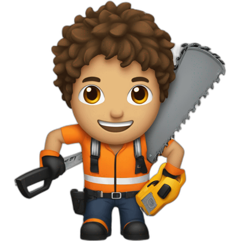 Javier Milei with a chainsaw emoji