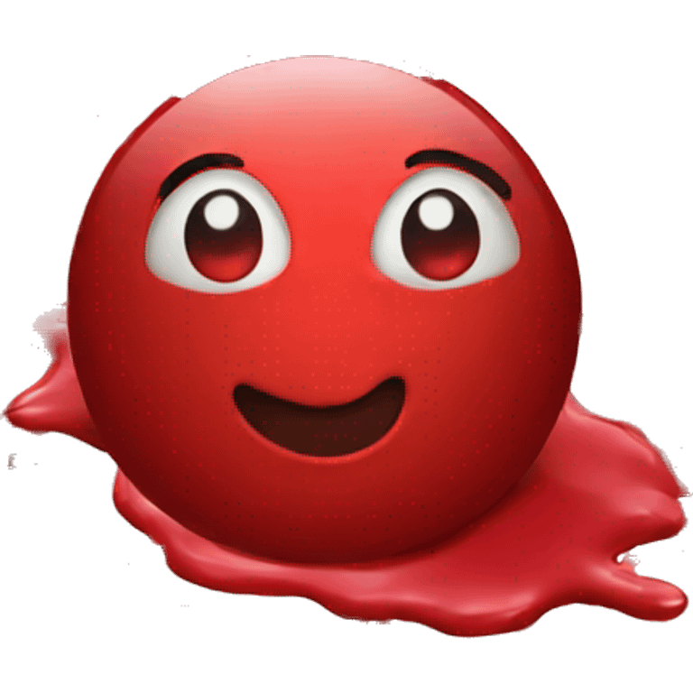  emoji covered in red liquid  emoji