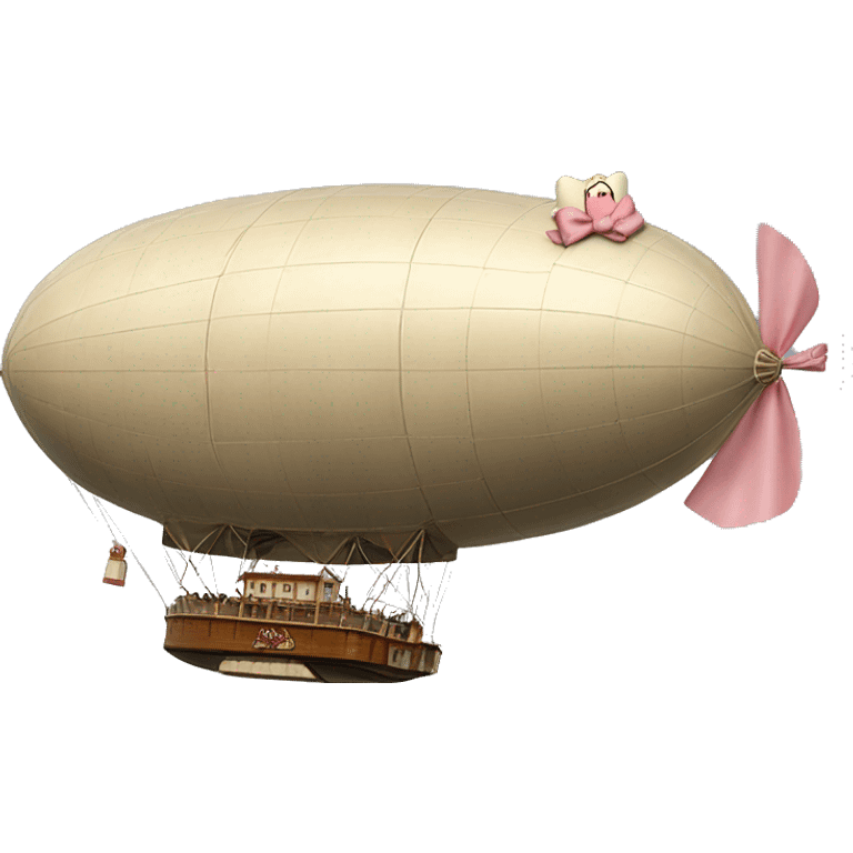 Make a hello Kitty dirigible in the 1920s emoji