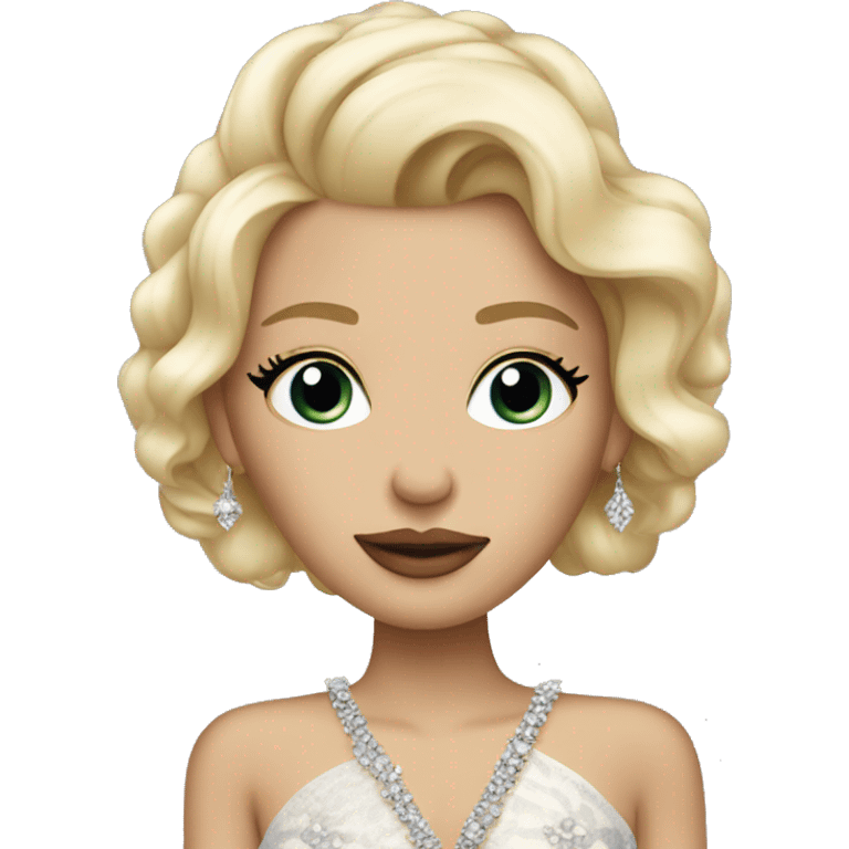 Blonde woman in Haute couture  emoji