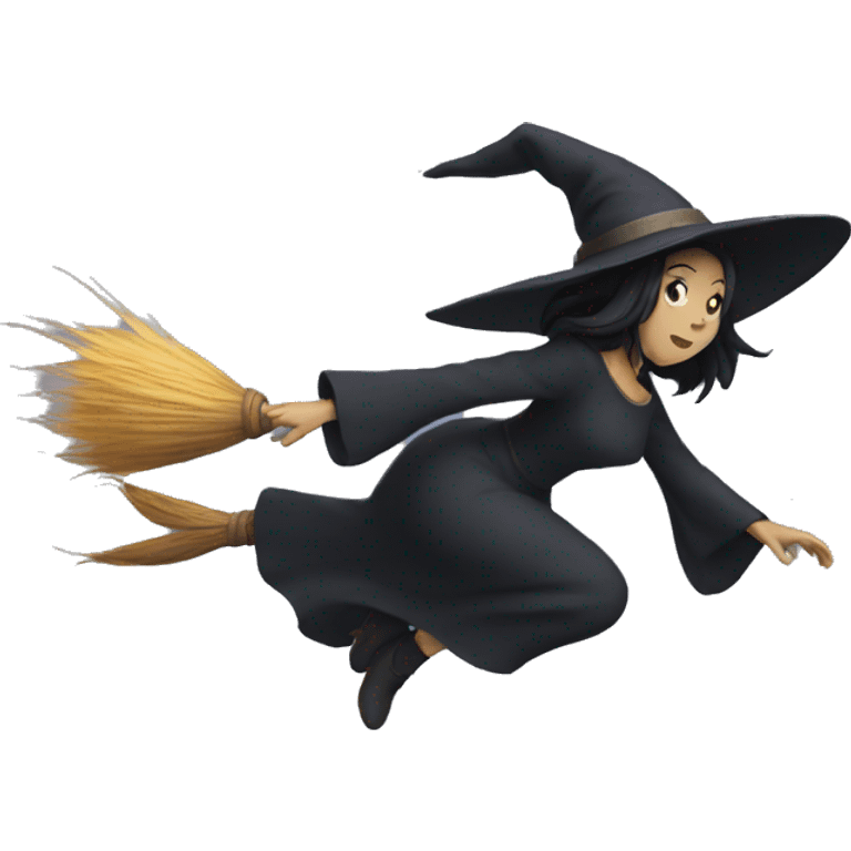 Flying witch emoji