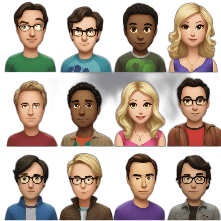 The big bang theory cast emoji