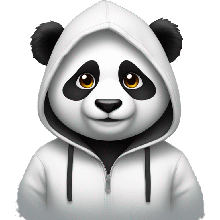 Panda wearing a hoodie emoji