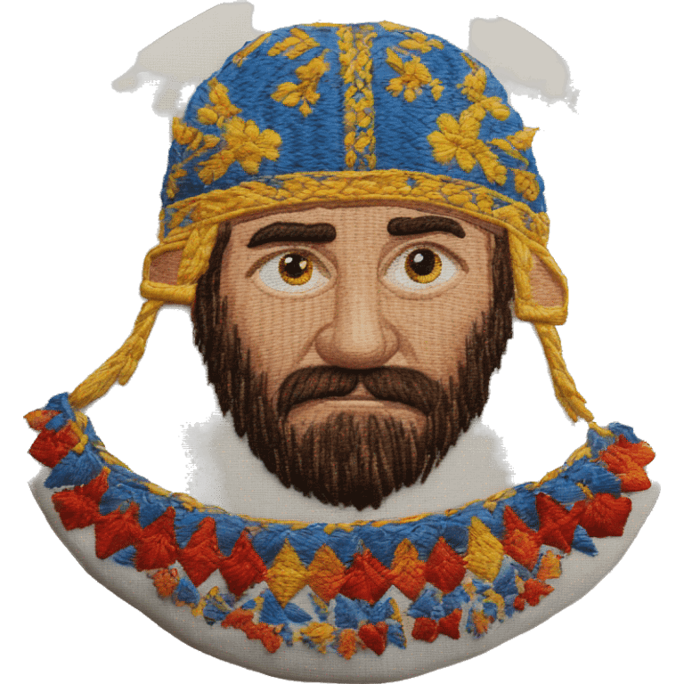 ukrainian kozak in embroidery  emoji