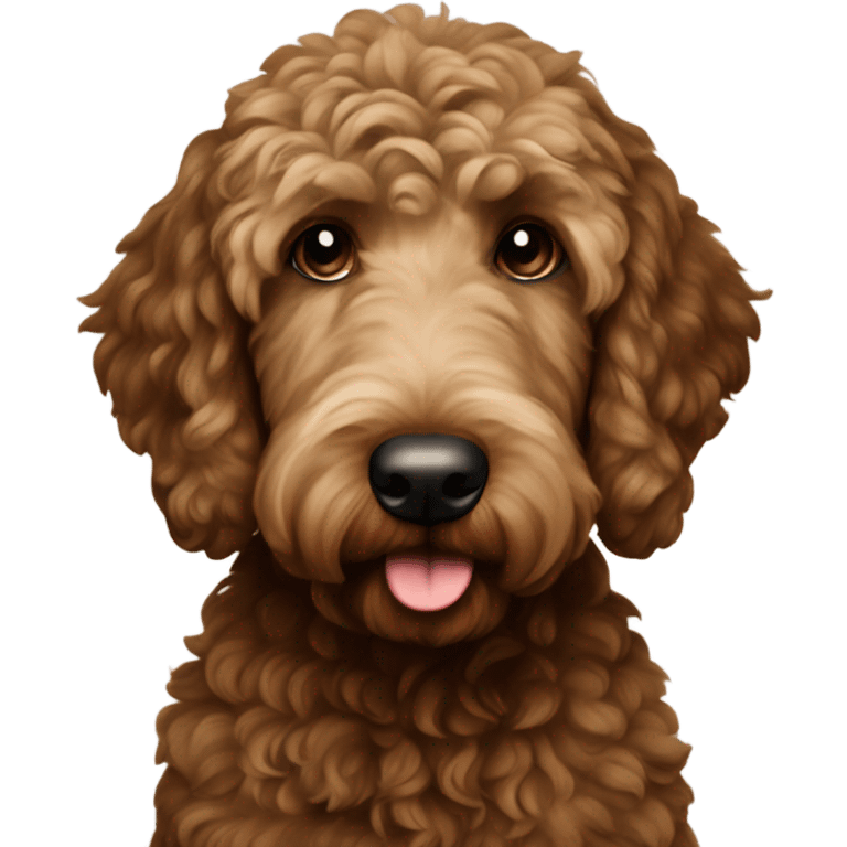 goldendoodle dark brown emoji