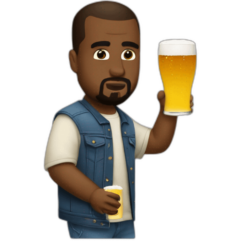 Kanye west drink a beer emoji