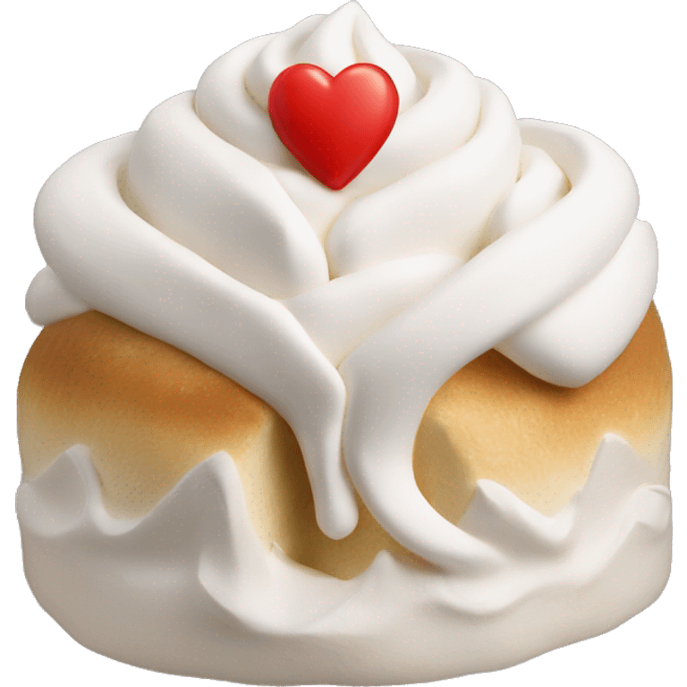 Baked Alaska with a heart emoji