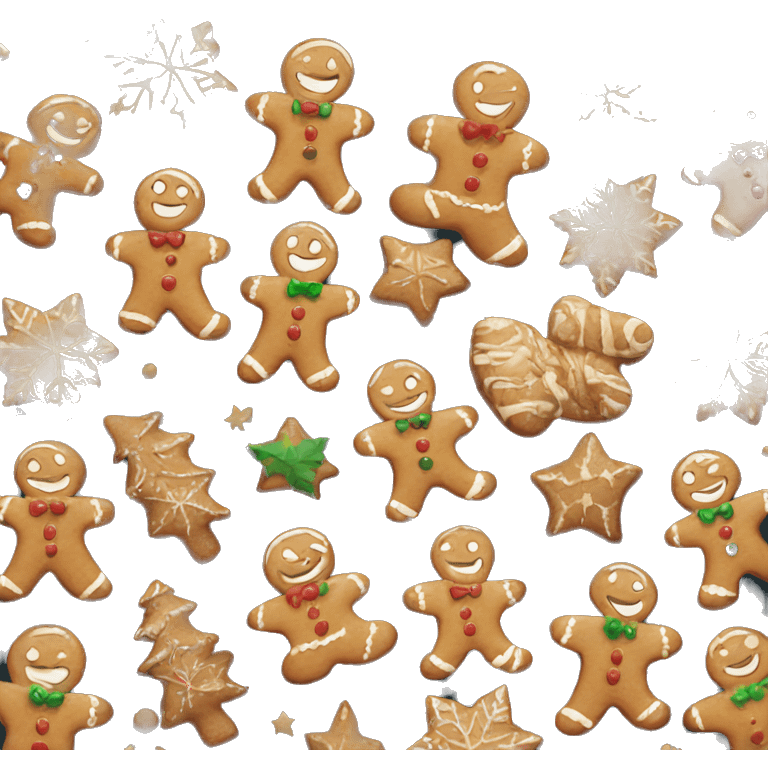 Christmas gingerbread emoji