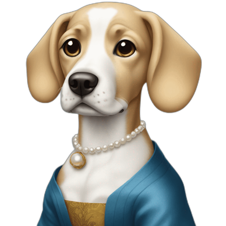 dog a girl with a pearl earring emoji