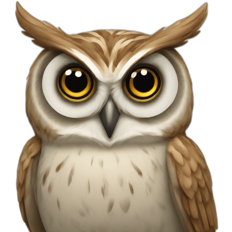 Hibou qui survole l’océ emoji