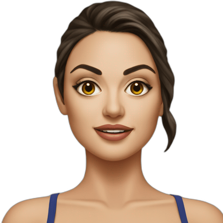 mila kunis in bikini emoji