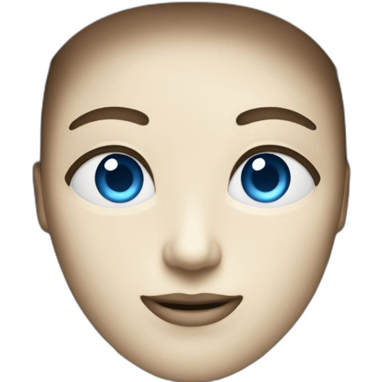 Android robot blue eyes emoji