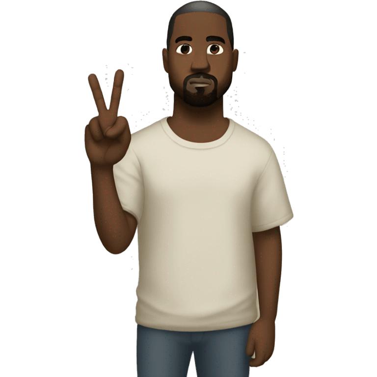 Kanye making peace sign emoji