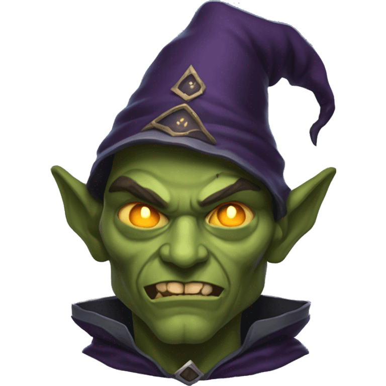 half-orc male wizard necromancer pumpkin emoji