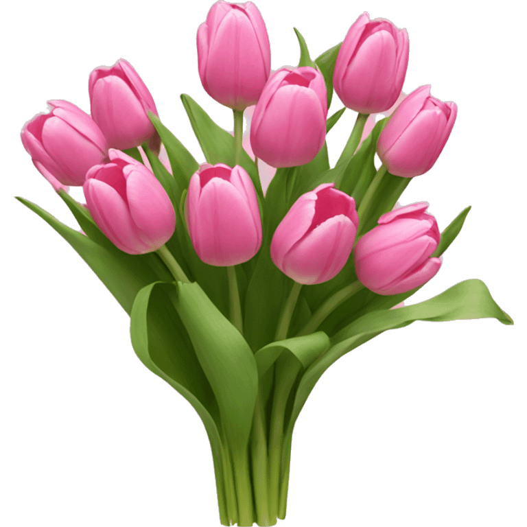 Bouquet of pink tulips emoji