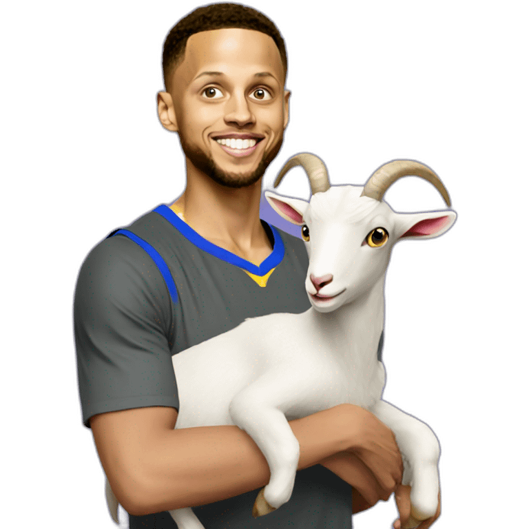 stephen curry with a goat emoji