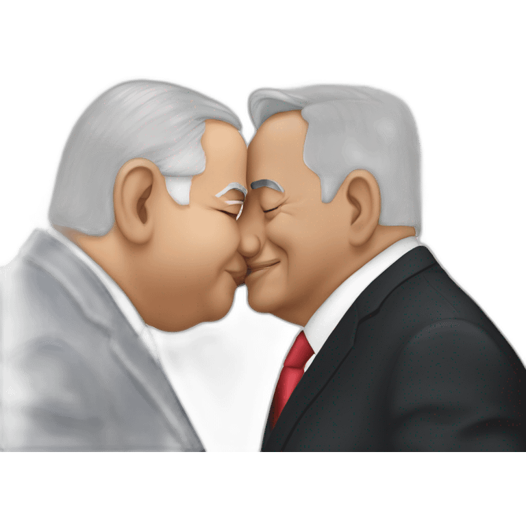 Benjamin netanyahu kissing mahmoud abbas emoji