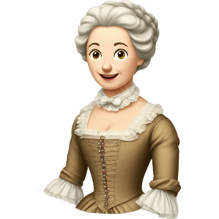 18th century Swiss lady in dress emoji