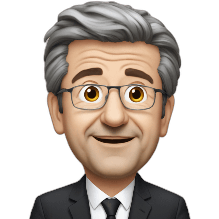 macron embrasse jean luc melenchon emoji