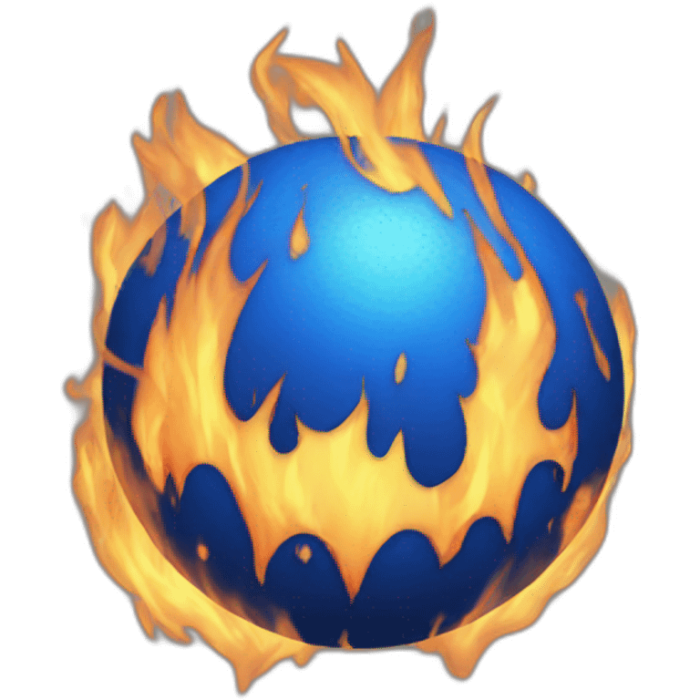 blue fire ball emoji