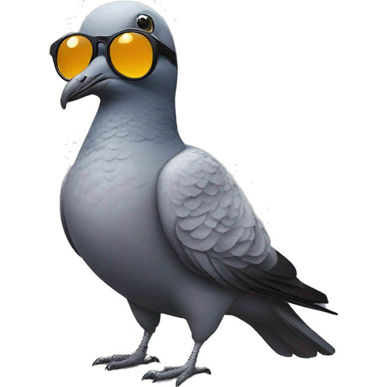 Pigeon with sunglasses emoji