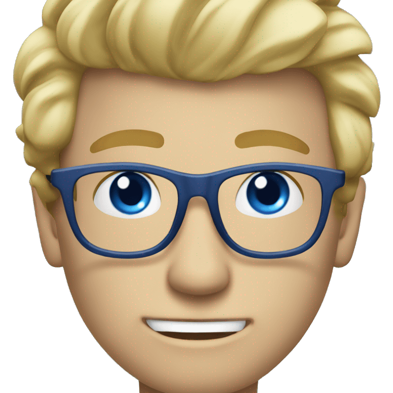 blonde bristle men glasses blue eyes emoji