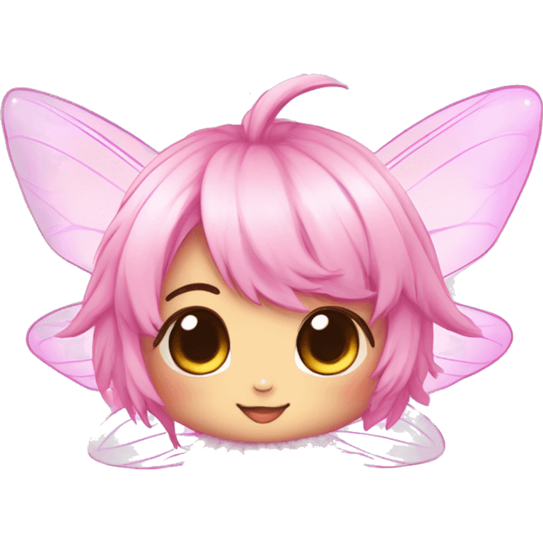 Anthro Shiny Pastel Pink Anime Chibi Fairy-Fakémon Fur Sona emoji