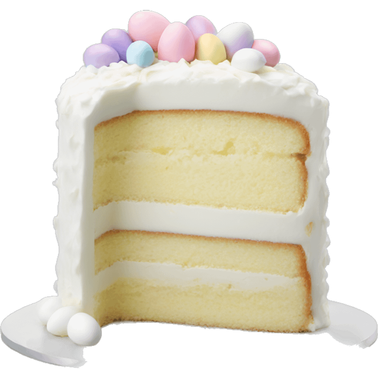 Easter white cake emoji