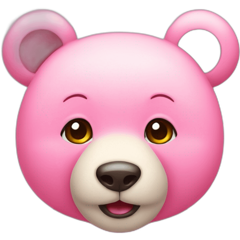 Nounours de couleur rose  emoji